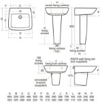 Stub za lavabo Ventuno T408701 tehnički crtež