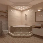 Podne pločice Travertino Beige polusjaj