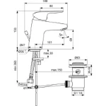 Hromirana slavina za lavabo Ceraflex B1707AA