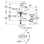 Eurosmart Baterija za Lavabo sa Podsklopom Veličine M 23322001