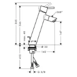Talis 150 Hansgrohe baterija za kupatilo