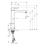 Metris 260 Hansgrohe baterija za kupatilo