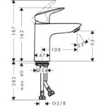 Chrome lavabo slavina modernog dizajna