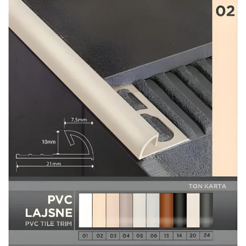 pvc lajsna natur 10mm za pločice