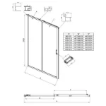 Tuš vrata silver providno staklo