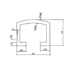 profil za pločice 270cm aluminijum