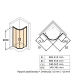 huppe classics 2 tuš kabina r90