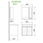 Marina Venus ormarić beli frontovi drvo