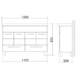 lavabo sa ormarićem 120 cm