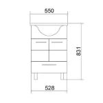 samostojeci ormaric lavabo 550bx