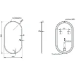 LED ogledalo bela boja 50x90