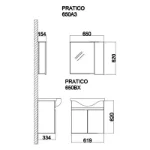Pratico Ormarić sa Lavaboom 650BX