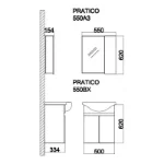 Pratico Ormarić sa Lavaboom 550BX