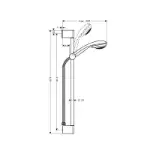 Crometta 85 Vario Chrome tuš sistem za kupatilo