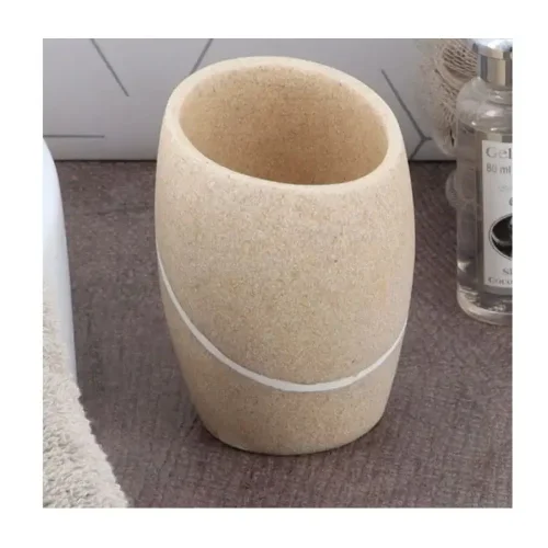 Stone effect bež čaša za kupatilo