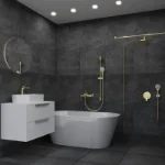 Elegantna gold tuš ruža za moderno kupatilo