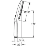 Tuš ručica Grohe 3 mlaza graphite