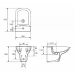 Pravougaoni zidni bide 52,5 cm