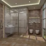 Floralna zidna pločica beige tonova 20x60