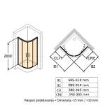 Kabina R90 srebro mat