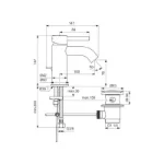 Ceraline Baterija za Lavabo Crna BC193XG