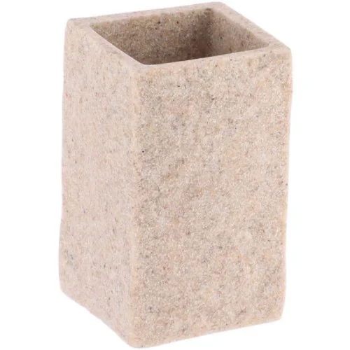 Tendance Čaša za Četkice 10,5x6,3x6,3 cm Poliresin Natural 61120104