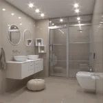 Bež podne pločice sa kamenim izgledom