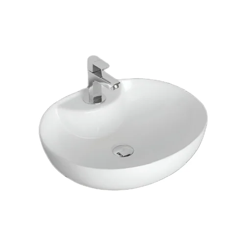 Alex Oval nadgradni lavabo beli