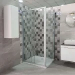 Tuš vrata srebro mat 140x200