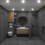 Pločice za kupatilo antracit mat