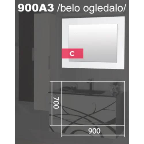 Romana 900A3 belo ogledalo