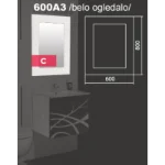 zidno ogledalo Romana 600A3 belo