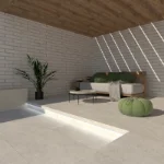 Cement look pločica bela
