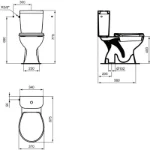 Bijela sjajna monoblok WC školjka