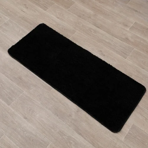 tepih za kupatilo 50x120 crni mikrofiber