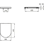 Sporospuštajuća WC daska Blend Curve mat bela