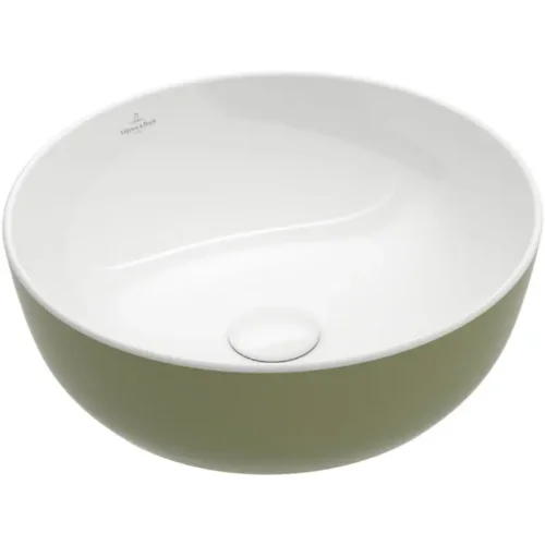 zeleni okrugli lavabo 43x43x13