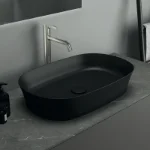 Nadgradni lavabo crna keramika