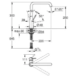Crna kuhinjska slavina Essence 30505KF0