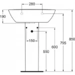 stub ispod lavaboa ocean w306201