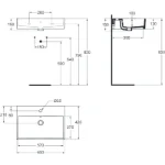 keramički lavabo 60x42 beli