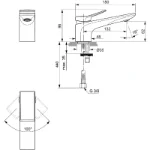 Conca BC754A2 lavabo slavina zlatna