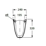 Polustub za lavabo – model WM819JU2Z0000F1