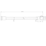 Crevo za tuš siva boja 150cm