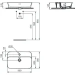 Nadgradni lavabo Ideal Standard 55 cm