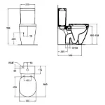 Connect WC Šolja Simplon za Monoblok Ideal Plus E8038MA tehnički crtež