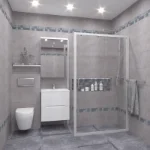 Siva mozaik pločica mat