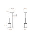 Kupatilski set 3u1 crna mat obrada
