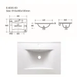 Friendly 600BX Grigio Lava Lavabo E-8005-60