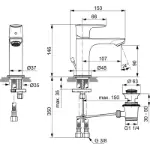 Hromirana slavina za lavabo Connect Air